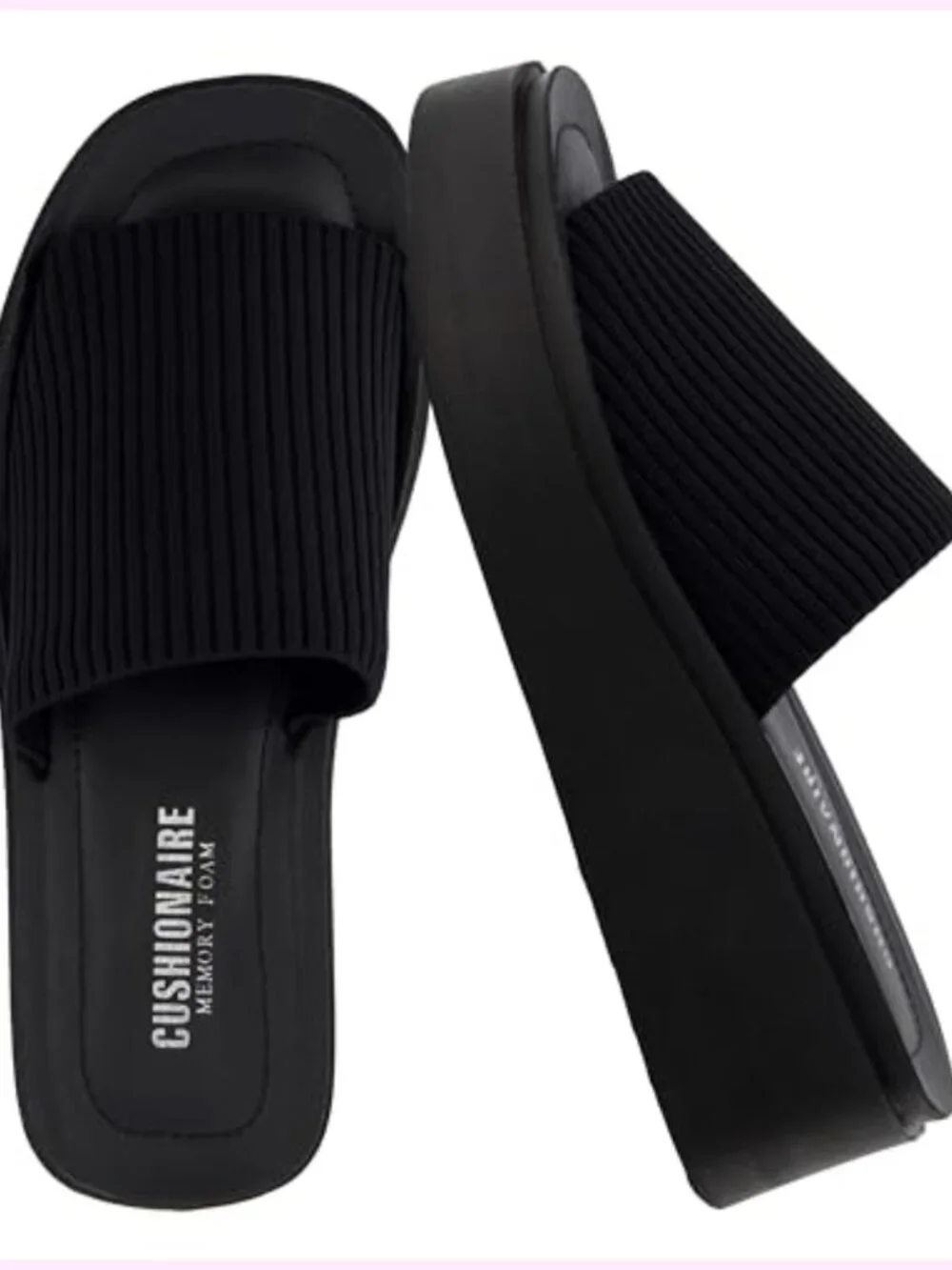 Chunky Platform Sandals with Memory Foam Insoles - Women's Slip-On Summer Shoes